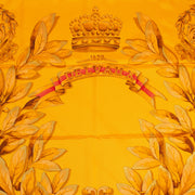 Delvaux Orange Carré Emblème Twill Changeant Scarf