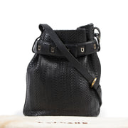 Delvaux Black Toile De Cuir Calicot Bucket Bag