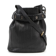 Delvaux Black Toile De Cuir Calicot Bucket Bag