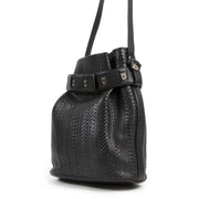 Delvaux Black Toile De Cuir Calicot Bucket Bag