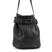 Delvaux Black Toile De Cuir Calicot Bucket Bag