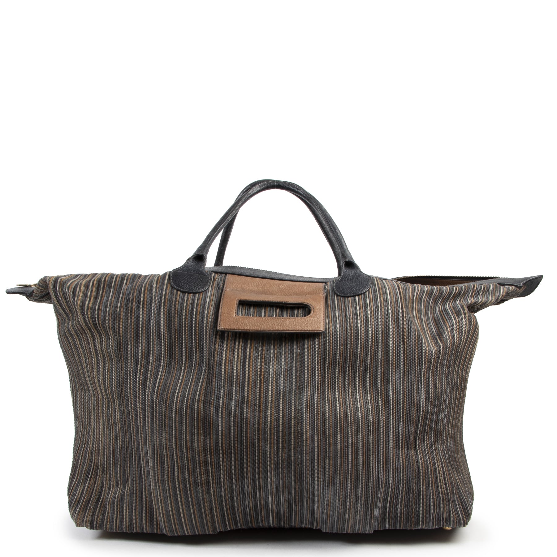 Authentic secondhand Delvaux Toile de Cuir Travel Bag designer bags fashion luxury vintage webshop safe secure online shopping
