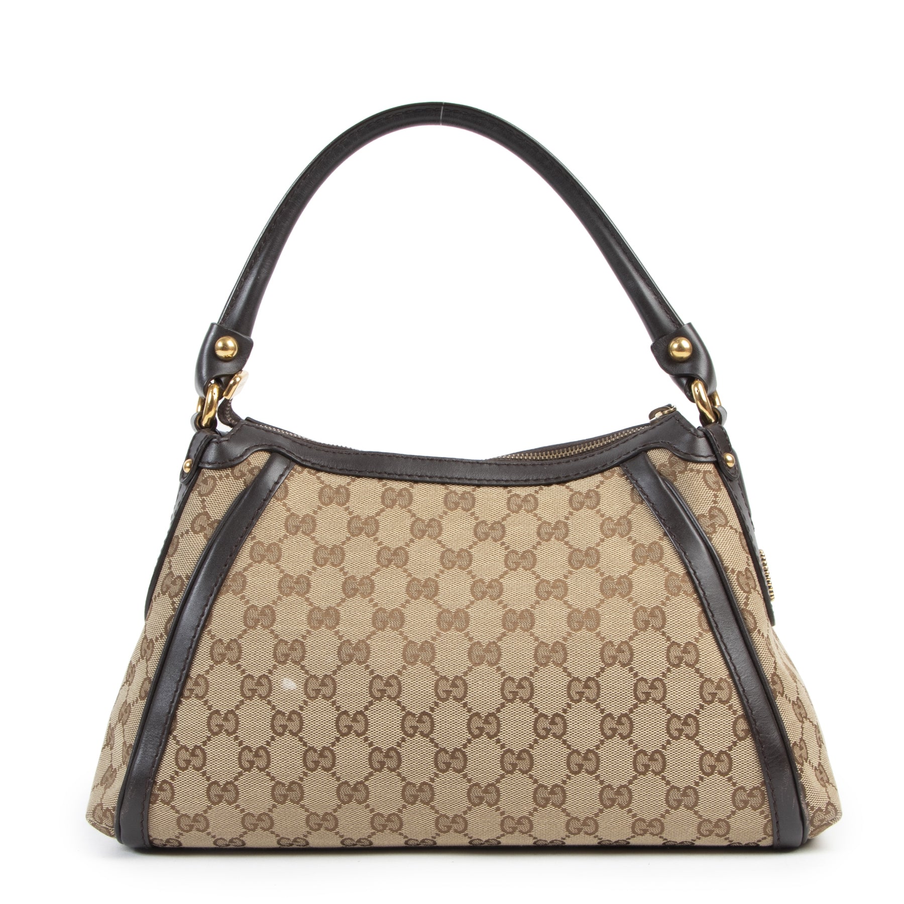 Authentic secondhand Gucci Monogram Shoulder Bag designer bags fashion luxury vintage webshop safe secure online shopping