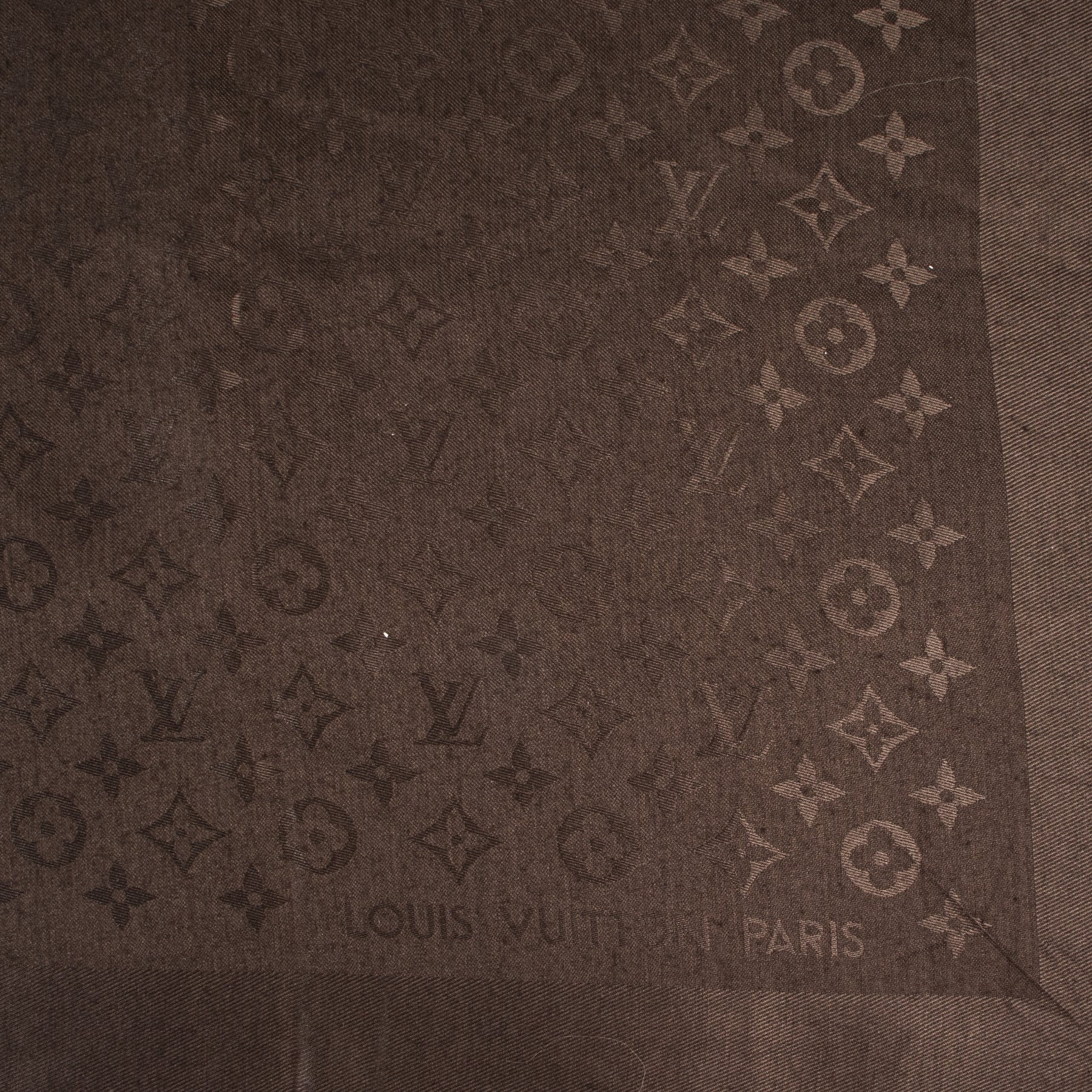 Louis Vuitton Brown Monogram Silk & Wool Scarf – Labellov