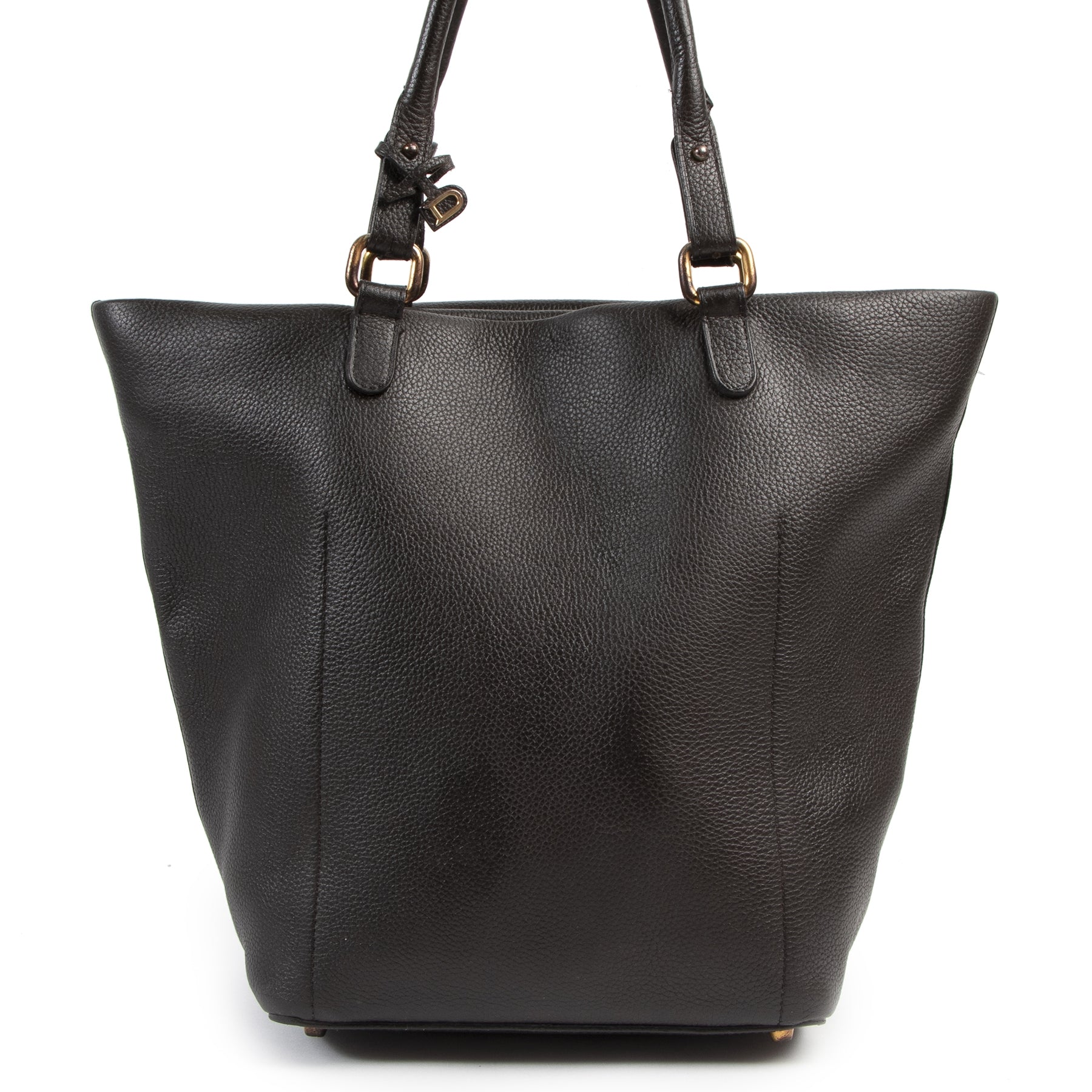 Authentic secondhand Delvaux Brown Leather Top Handle Bag designer bags fashion luxury vintage webshop safe secure online shopping
