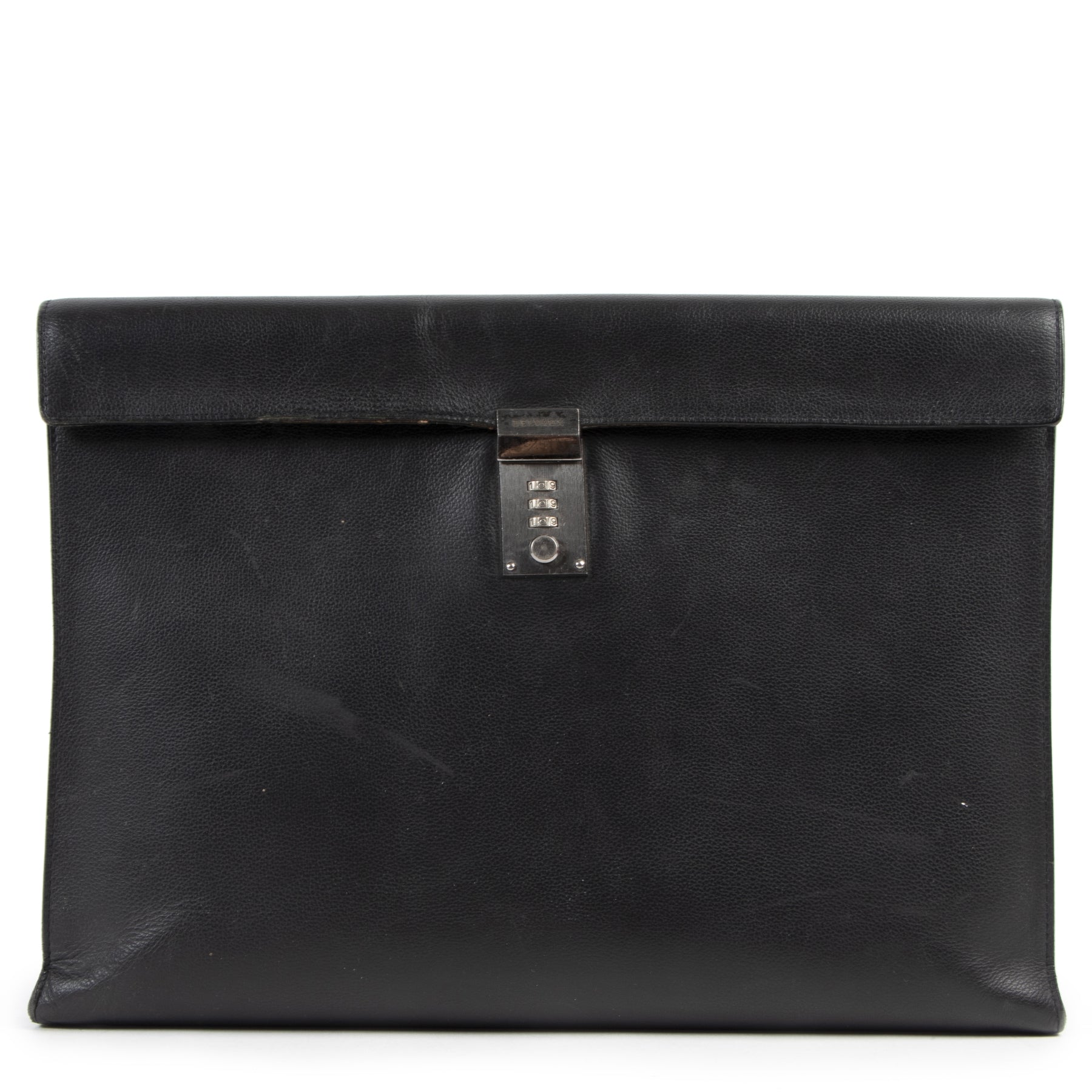 Authentieke Tweedehands Delvaux Black Briefcase juiste prijs veilig online shoppen luxe merken webshop winkelen Antwerpen België mode fashion