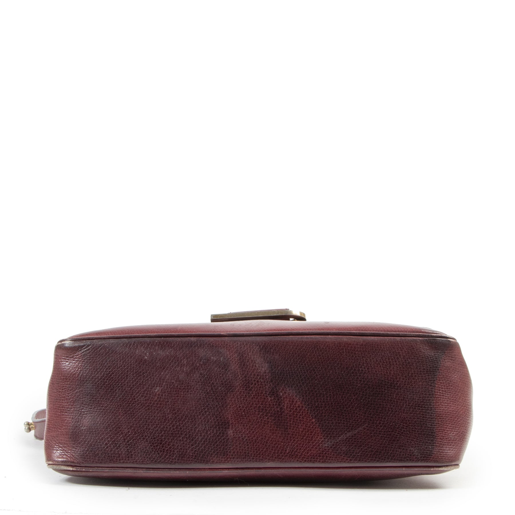 Delvaux Burgundy Leather Poirier Crossbody Bag