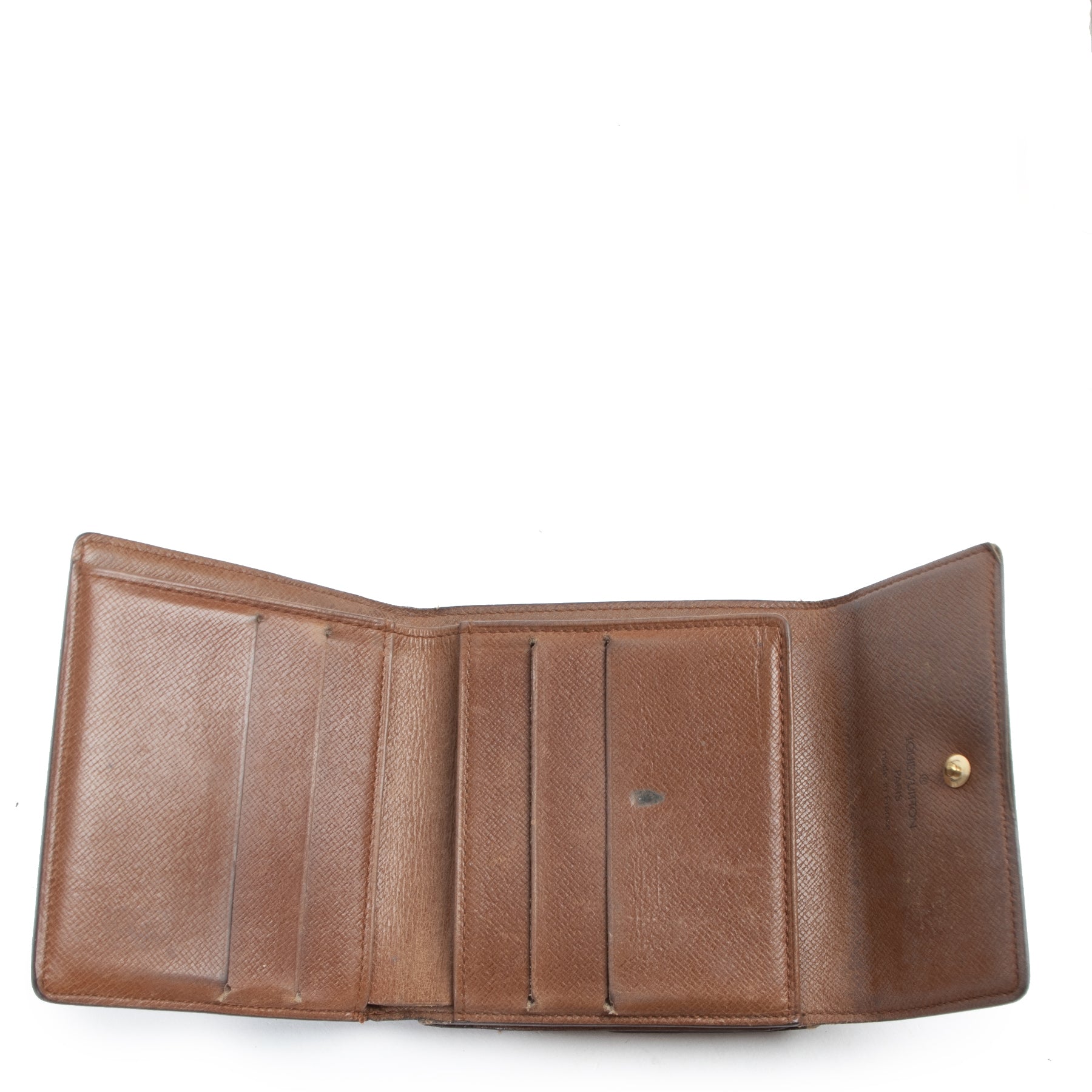 Buy this authentic second-hand vintage Louis Vuitton Monogram Elise Tri-Fold Wallet at online webshop LabelLOV. Safe and secure shopping. Koop deze authentieke tweedehands vintage Louis Vuitton Monogram Elise Tri-Fold Wallet bij online webshop LabelLOV.