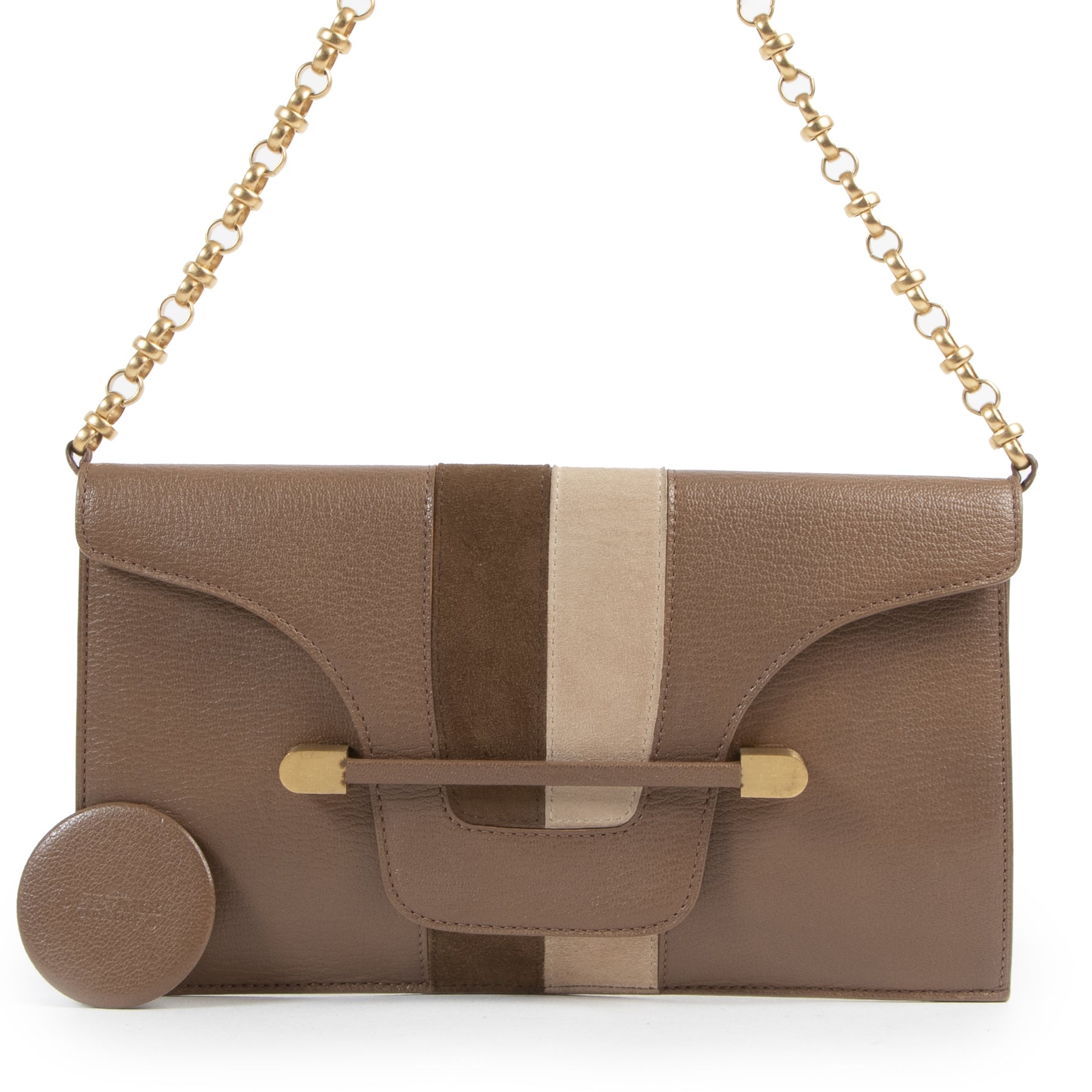 Delvaux Brown Leather Enveloppe