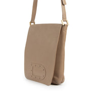 Authentieke Tweedehands Delvaux Louise Baudrier Camel PM Bag juiste prijs veilig online shoppen luxe merken webshop winkelen Antwerpen België mode fashion