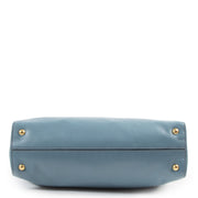 Miu Miu Pigeon Blue Leather Tote Bag