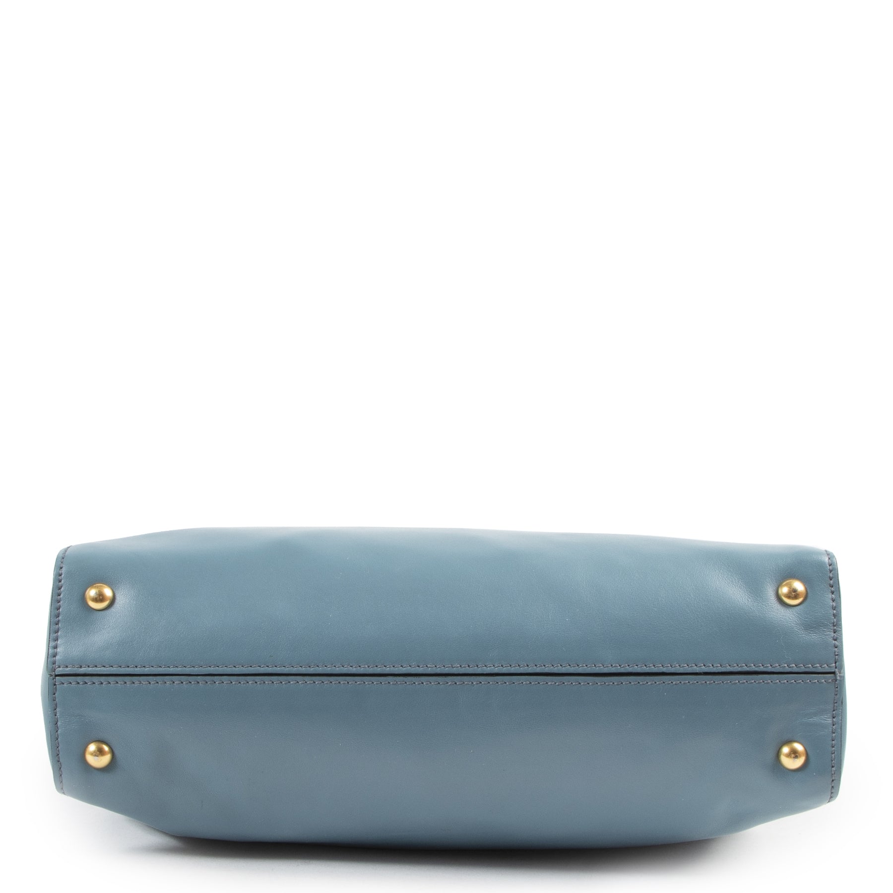 Miu Miu Pigeon Blue Leather Tote Bag