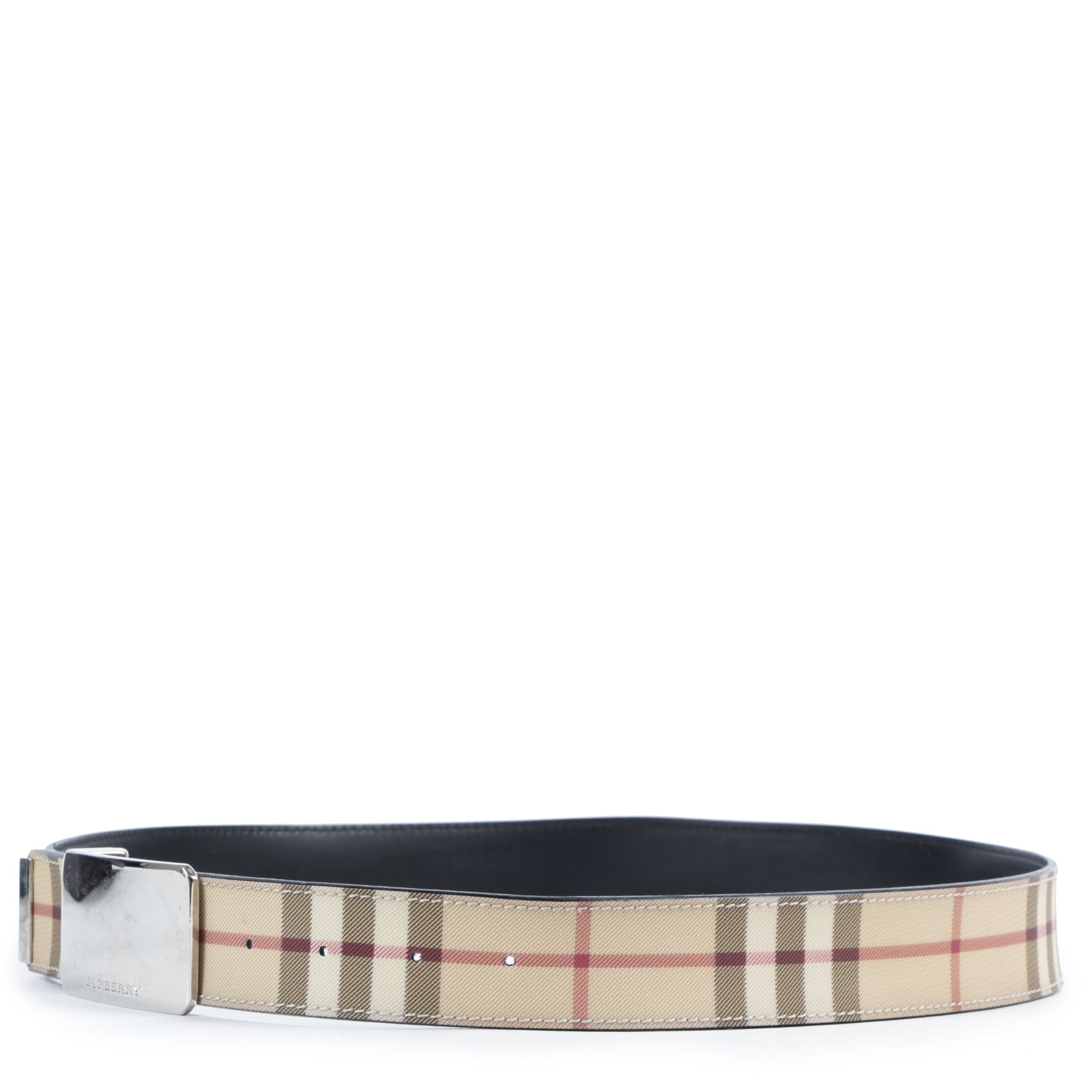 Burberry Beige Check Belt - Size 100