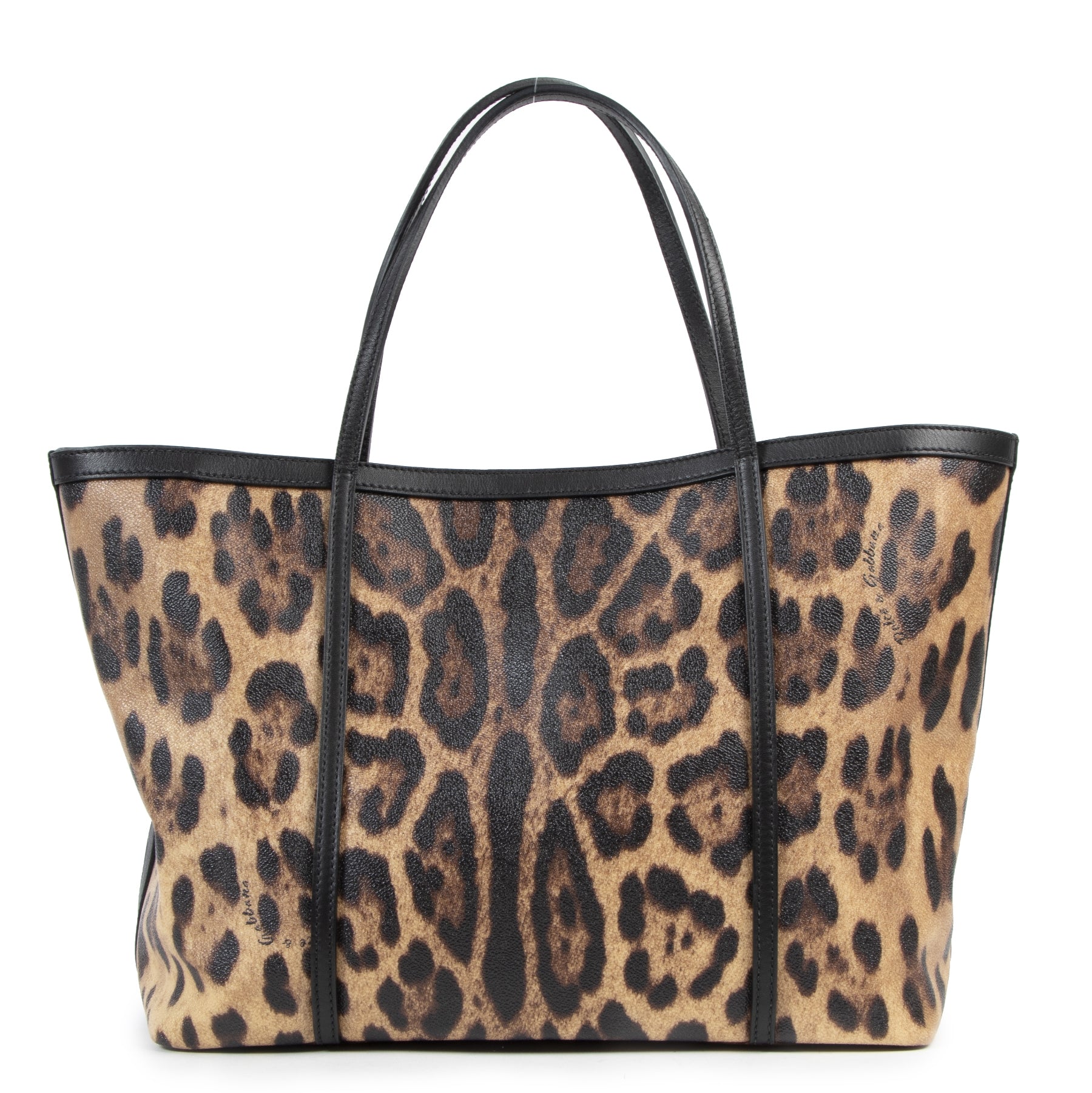 Authentic secondhand Dolce & Gabbana Leopard Tote Bag designer bags fashion luxury vintage webshop safe secure online shopping