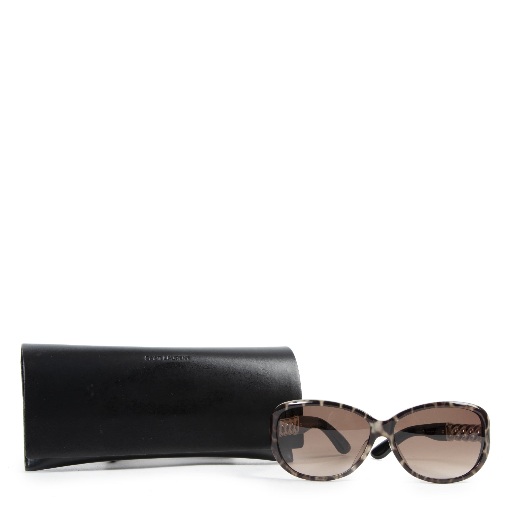 Saint Laurent Leopard Link Chain Sunglasses