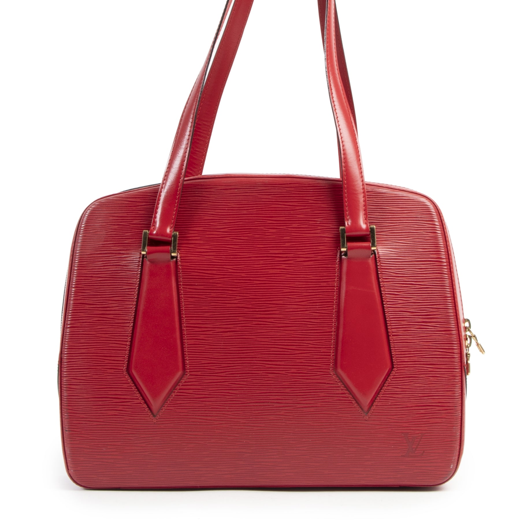 Louis Vuitton Red Epi Leather Voltaire Shoulder Bag