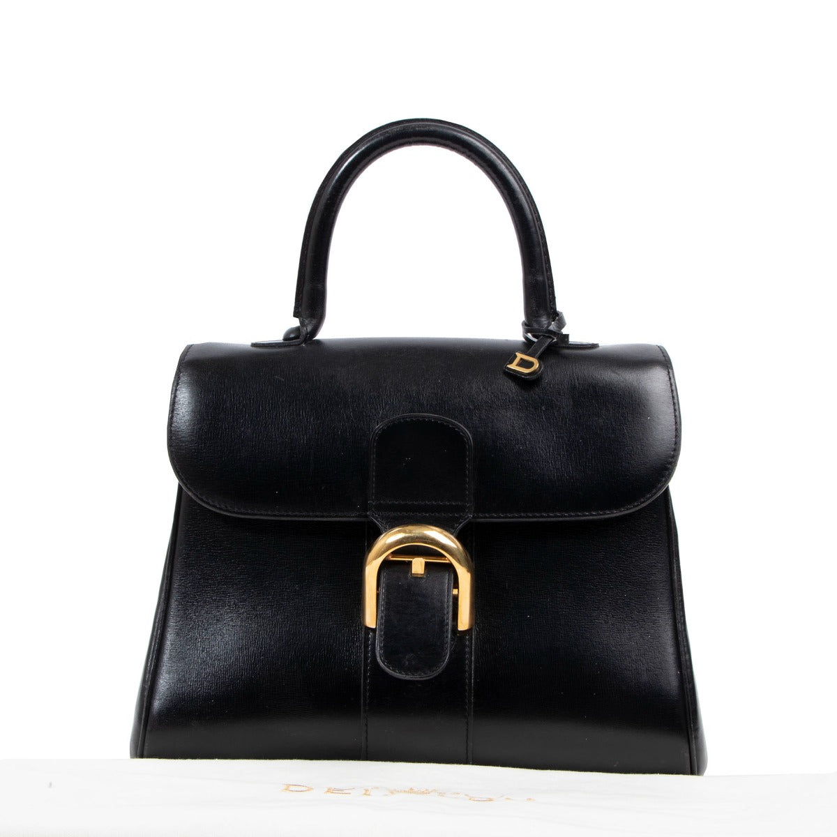 Authentic second hand luxury designer handbag Delvaux Brillant MM Vintage Black Box Calf by labellov antwerp, labellov brussels or labellov knokke