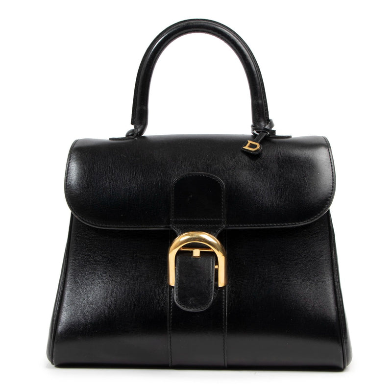 Authentic second hand luxury designer handbag Delvaux Brillant MM Vintage Black Box Calf by labellov antwerp, labellov brussels or labellov knokke