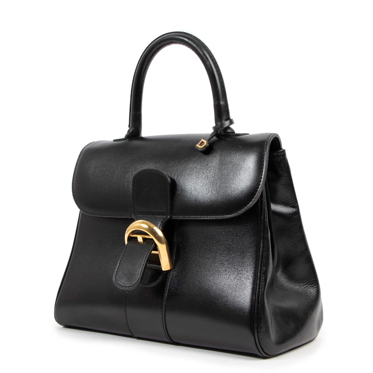 Authentic second hand luxury designer handbag Delvaux Brillant MM Vintage Black Box Calf by labellov antwerp, labellov brussels or labellov knokke