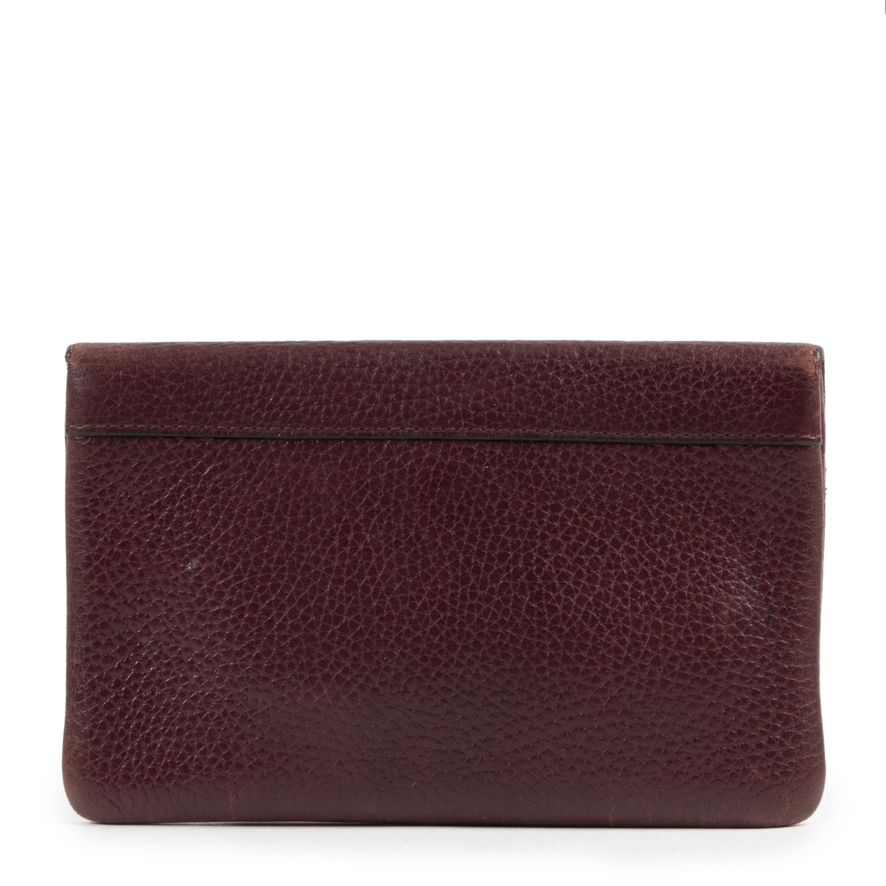 Delvaux Burgundy Leather D Wallet