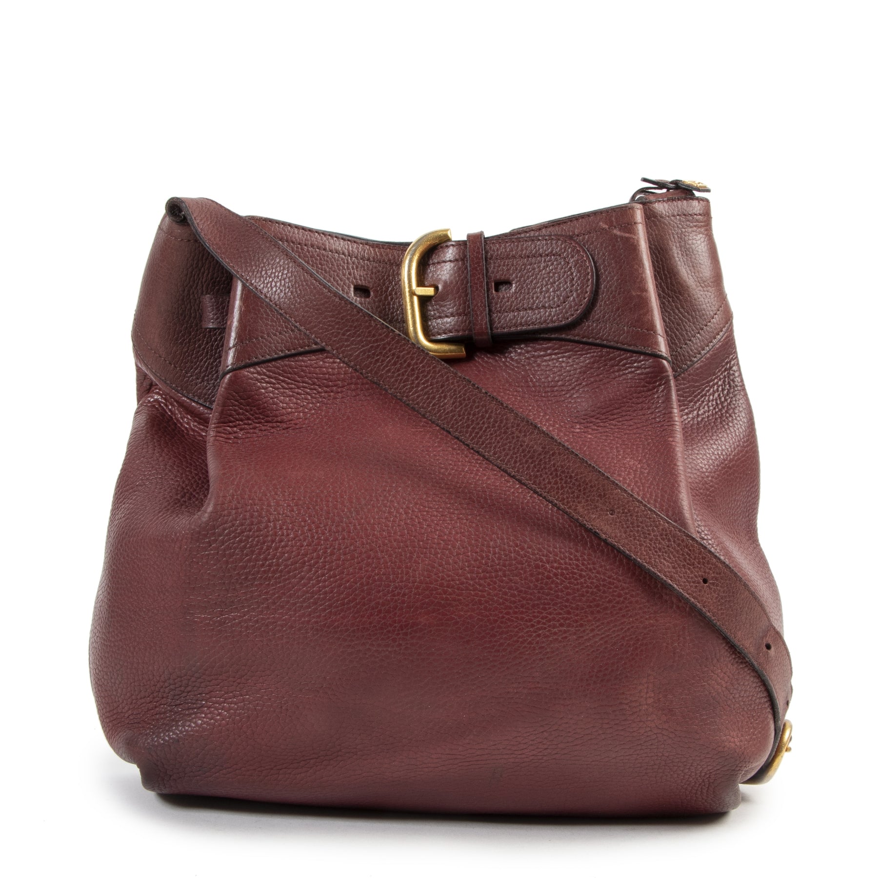 Authentic secondhand Delvaux Bordeaux Leather Shoulder Bag designer bags fashion luxury vintage webshop safe secure online shopping
