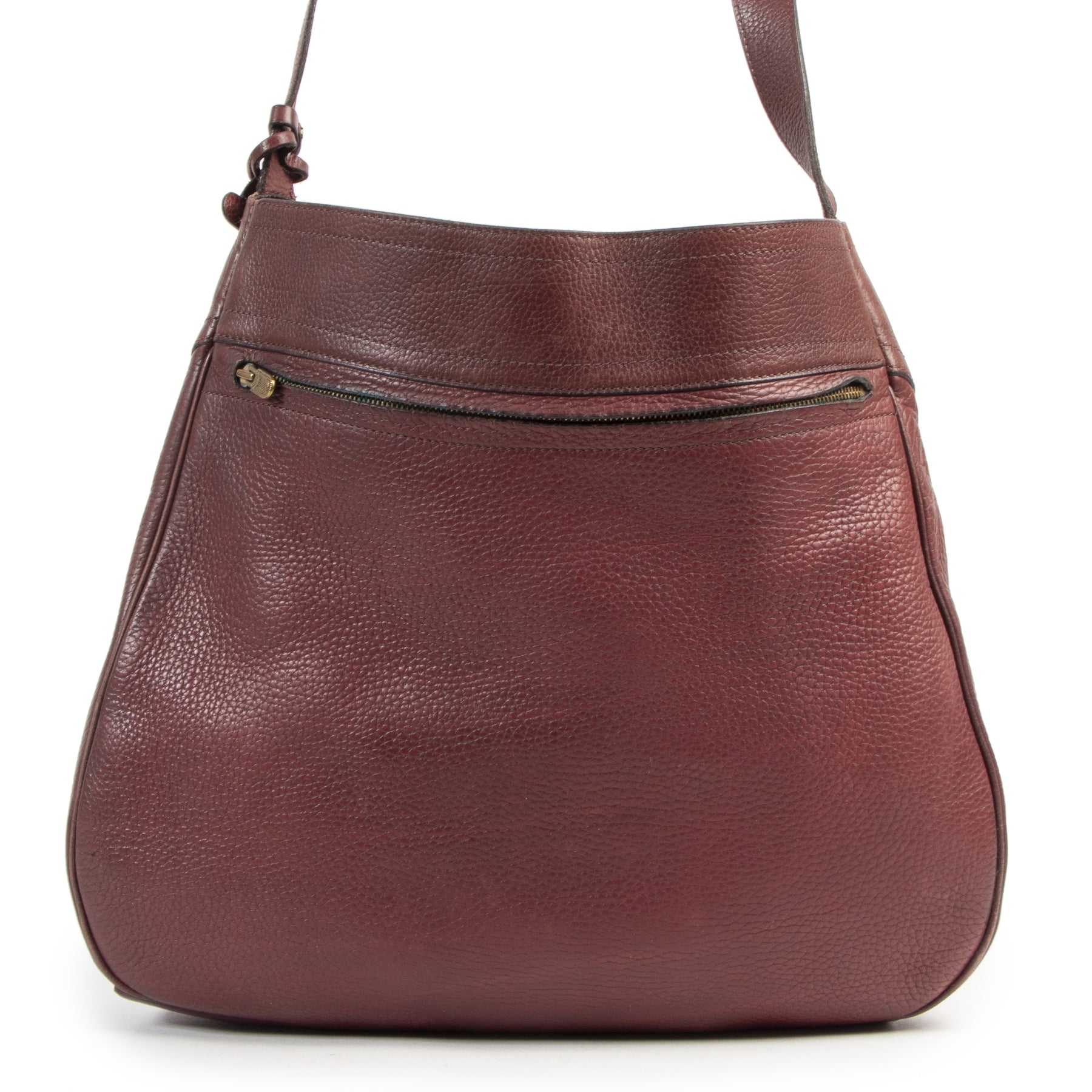 Authentic secondhand Delvaux Bordeaux Leather Shoulder Bag designer bags fashion luxury vintage webshop safe secure online shopping