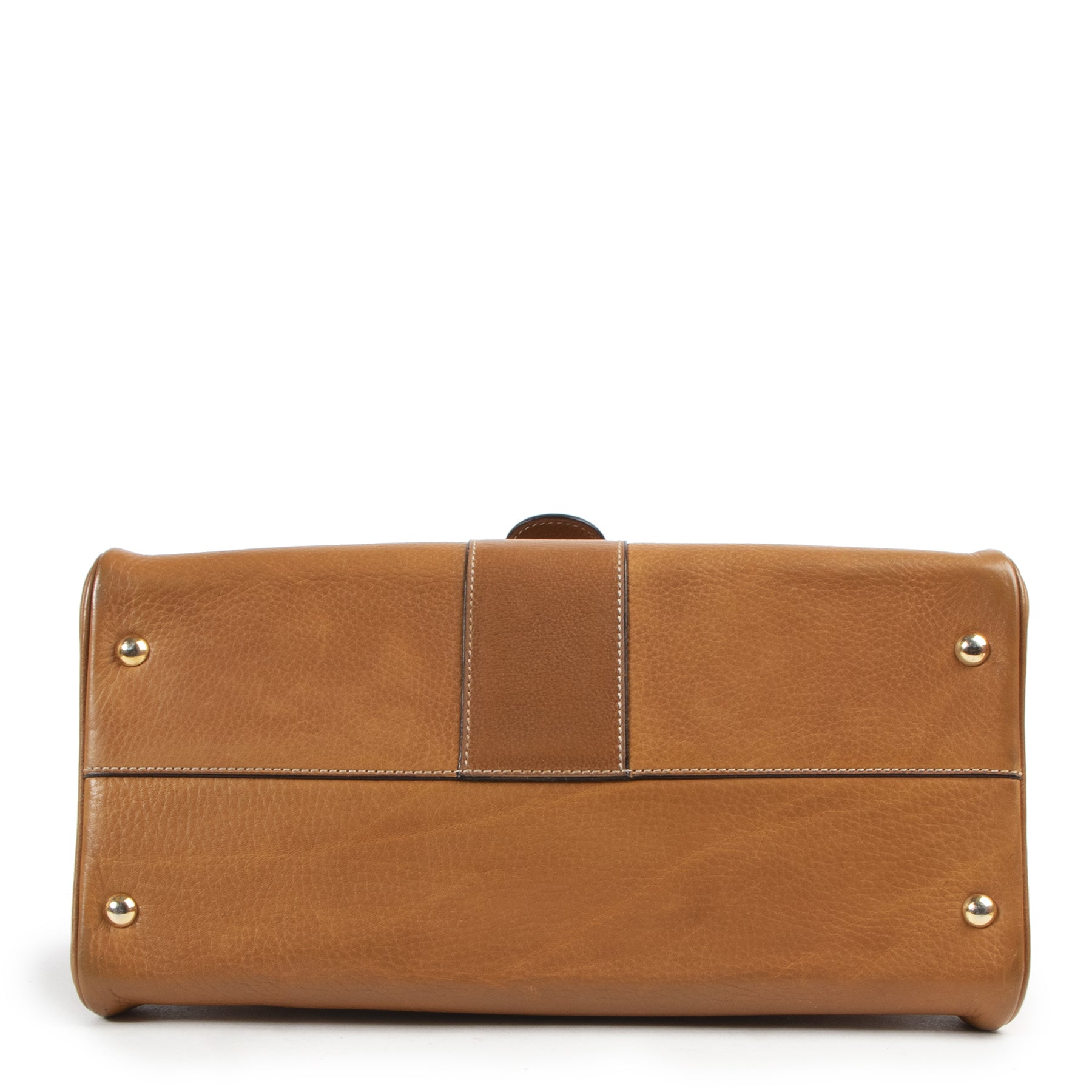 Authentic secondhand Delvaux Cognac Brillant MM Bag + Strap designer bags fashion luxury vintage webshop safe secure online shopping