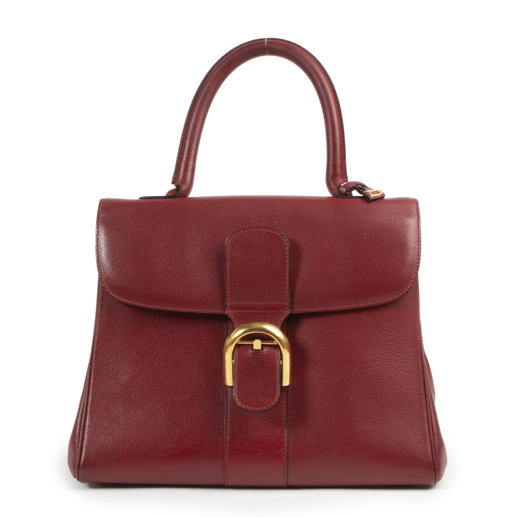 Authentieke Tweedehands Delvaux Red Brillant MM Bag juiste prijs veilig online shoppen luxe merken webshop winkelen Antwerpen België mode fashion