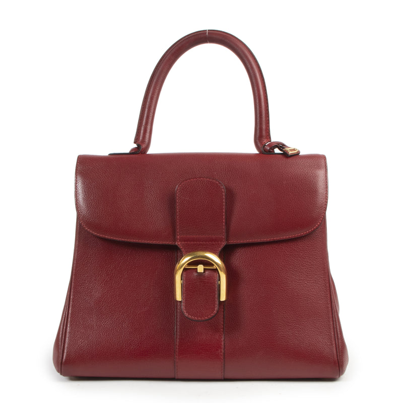 Authentieke Tweedehands Delvaux Red Brillant MM Bag juiste prijs veilig online shoppen luxe merken webshop winkelen Antwerpen België mode fashion