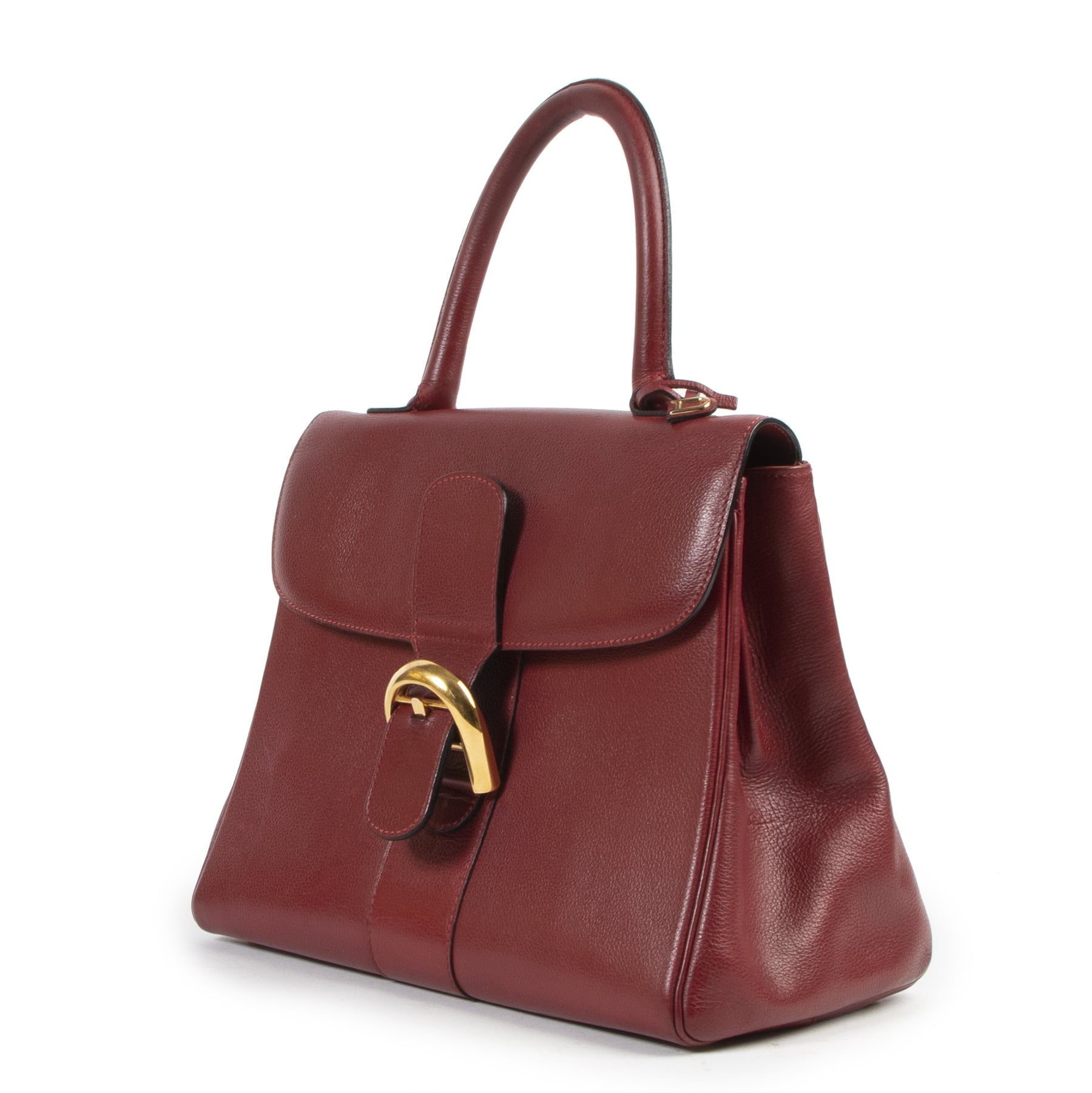 Authentic secondhand Delvaux Red Brillant MM Bag designer bags fashion luxury vintage webshop safe secure online shopping