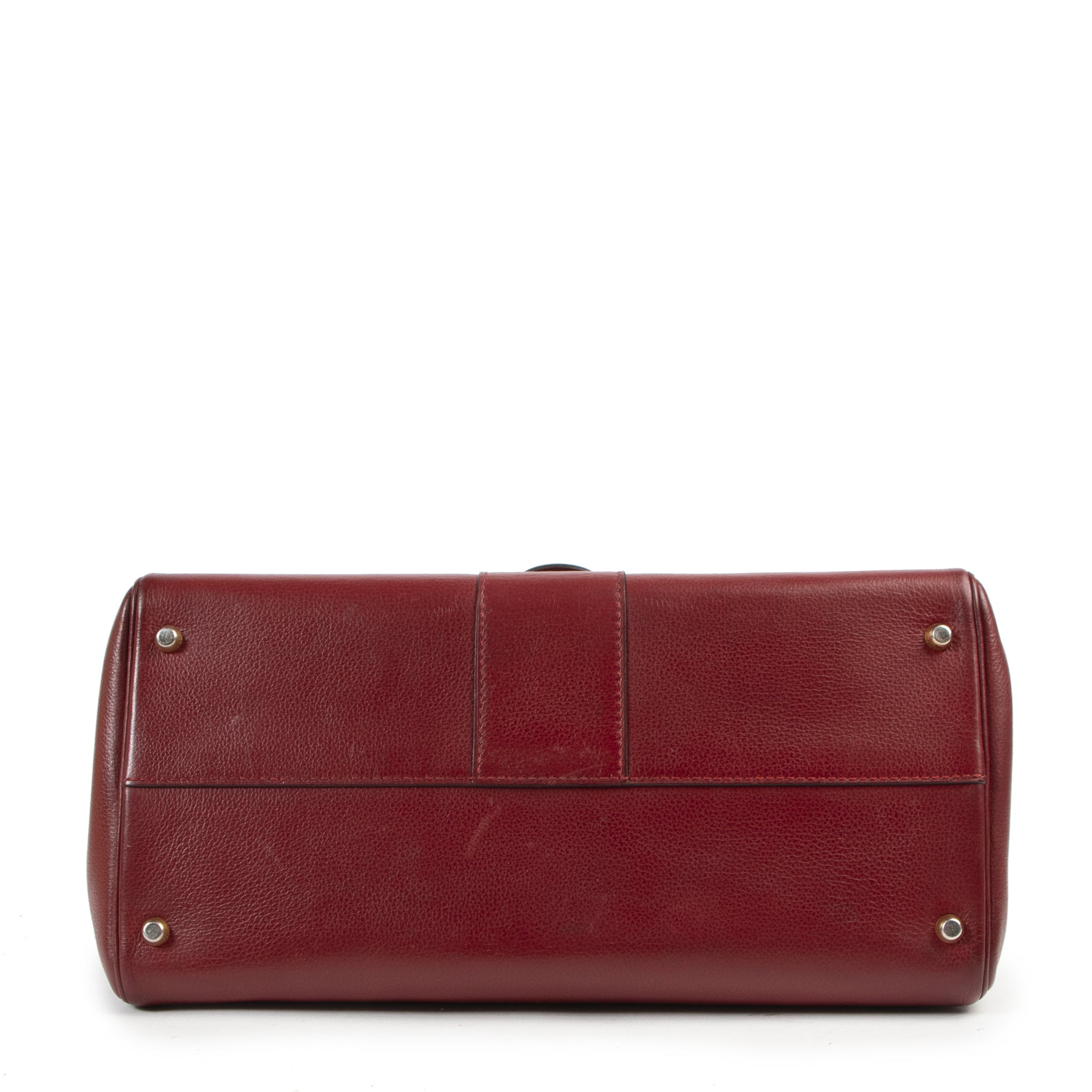 Authentic secondhand Delvaux Red Brillant MM Bag designer bags fashion luxury vintage webshop safe secure online shopping