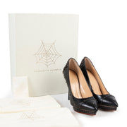 Koop authentieke tweedehands Charlotte Olympia zwarte Mechanical Debbie Pumps in maat 38 tegen de juiste prijs bij Labellov vintage webshop.
