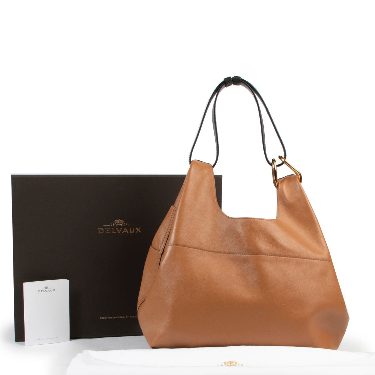 Online kopen Shop Delvaux Camel Givry With Me shoulder tas aan de juiste prijs.