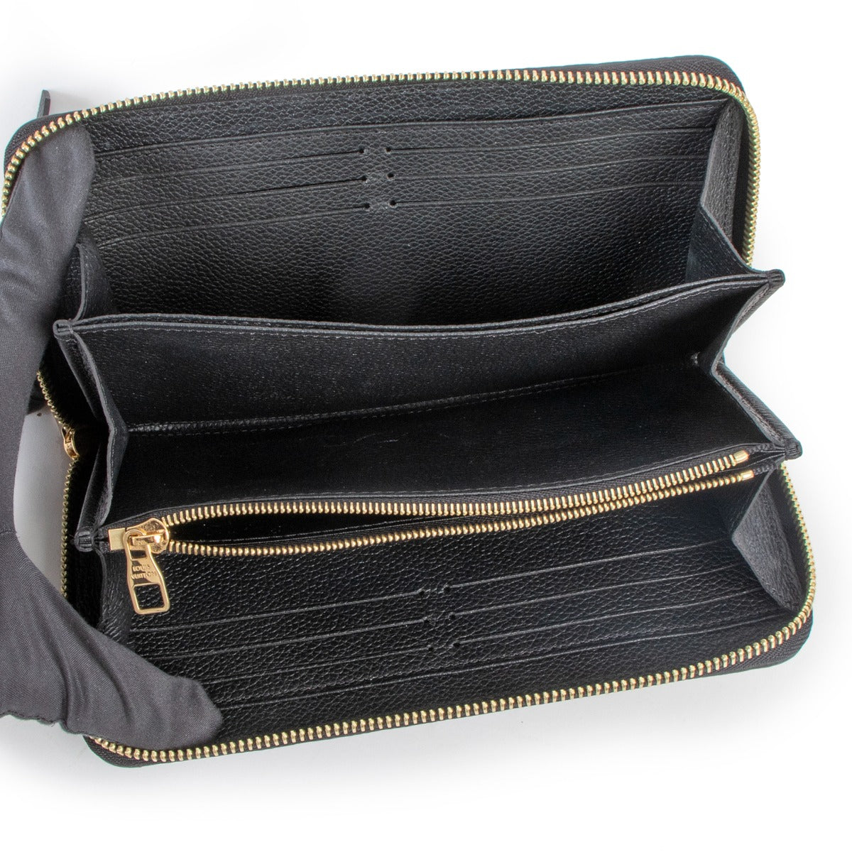 Louis Vuitton Black Zippy Wallet Monogram Empreinte