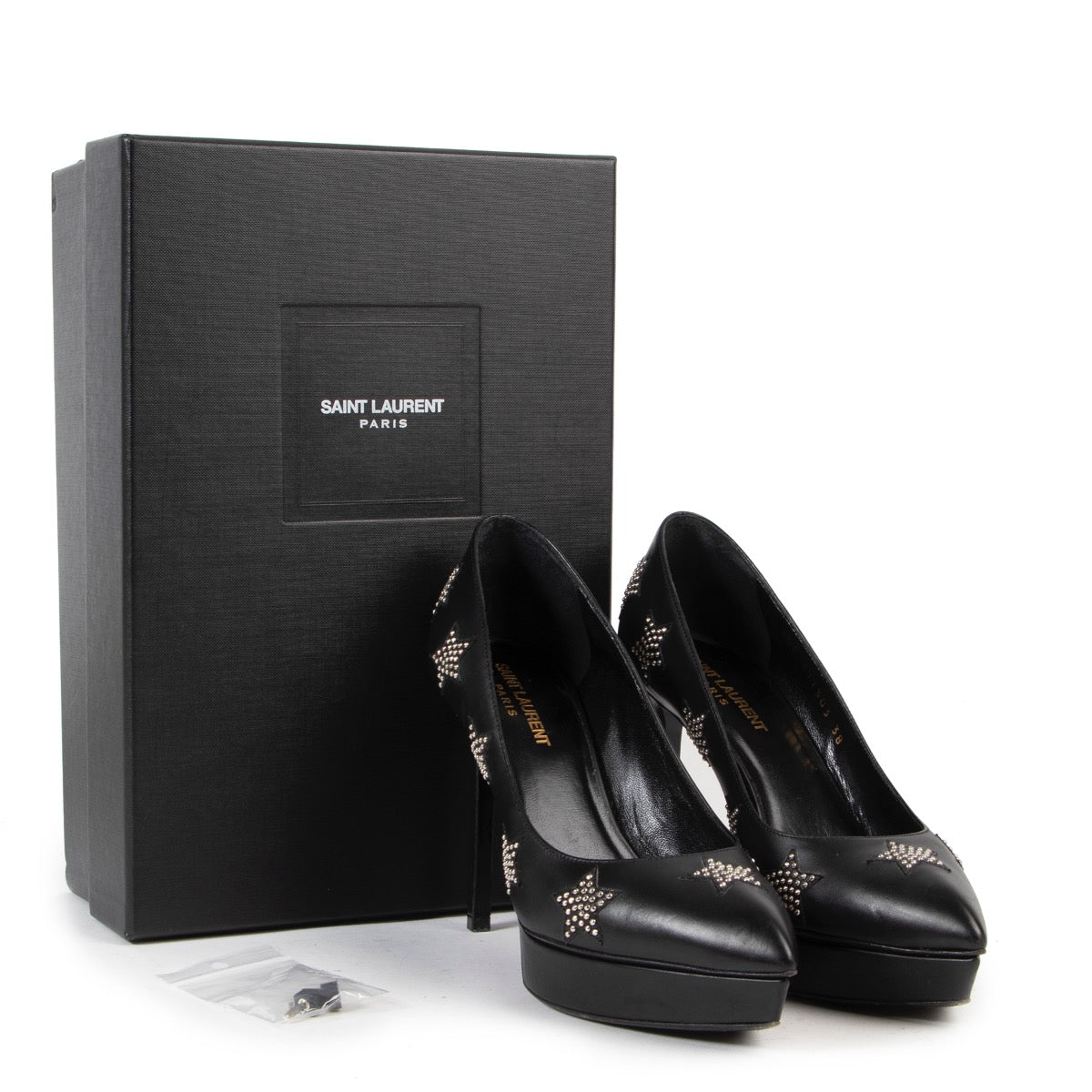 Shop safe online second hand Saint Laurent shoes in black leather