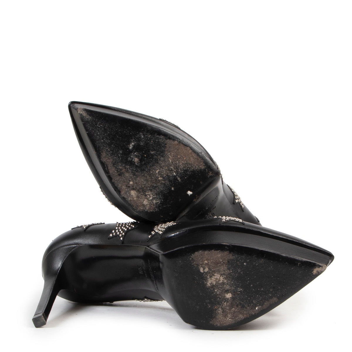 Achetez en ligne seconde main chaussures Saint Laurent en cuir noir.