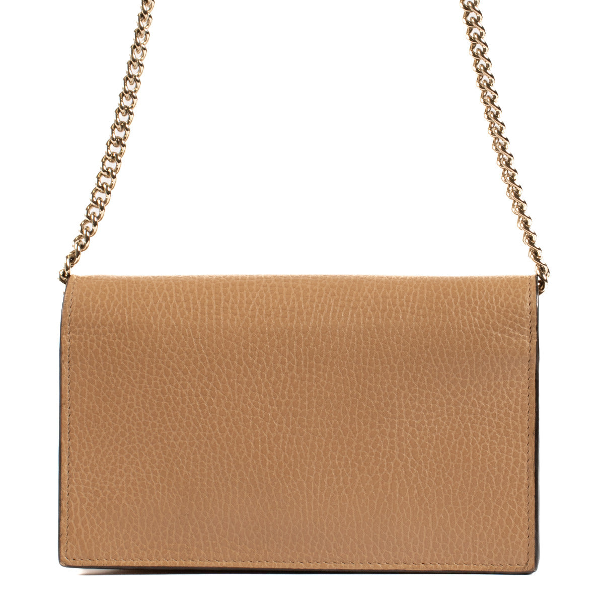 Sac bandoulière portefeuille à chaîne Gucci beige