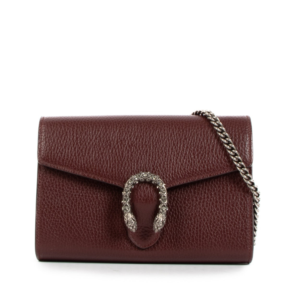 Gucci Burgundy Leather Dionysus Mini Chain Bag