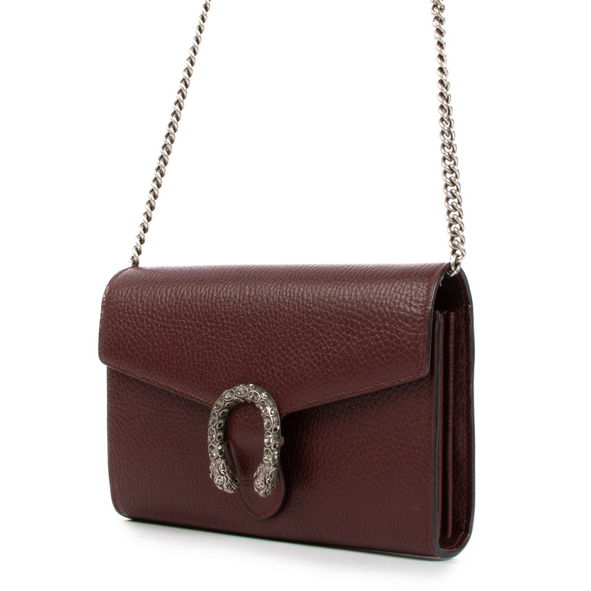 Gucci Burgundy Leather Dionysus Mini Chain Bag