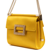 Roger Vivier Bouquet Embellished Satin Clutch