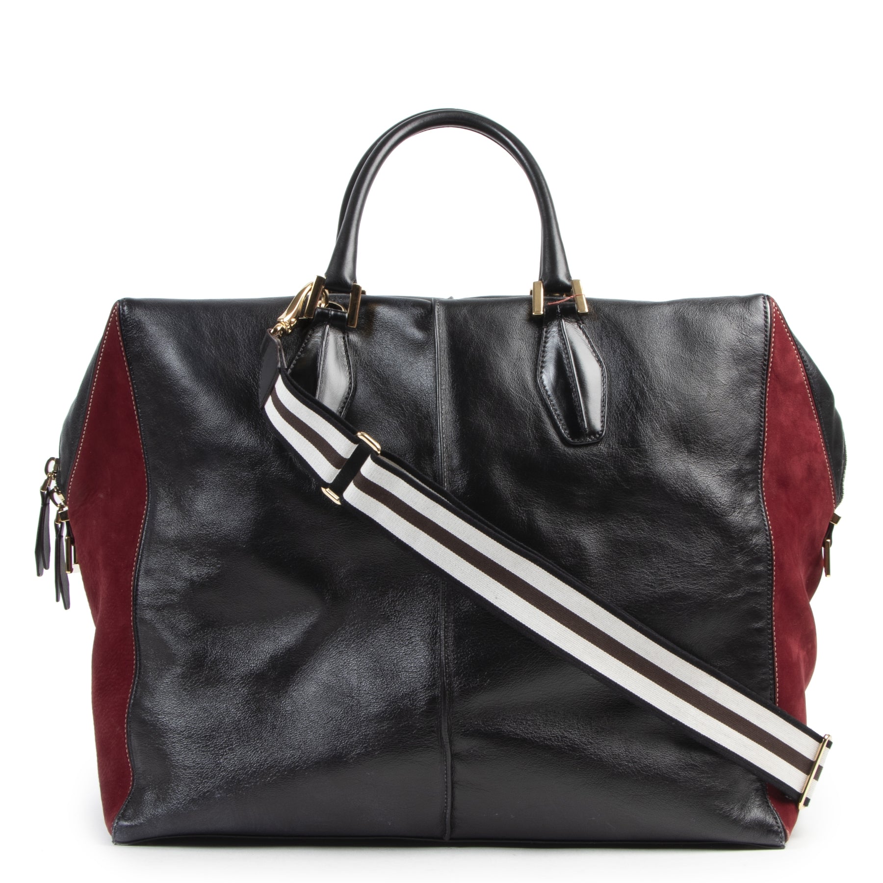 Tod's Two-Tone Suede and Leather Travel Bag for the best price at Labellov