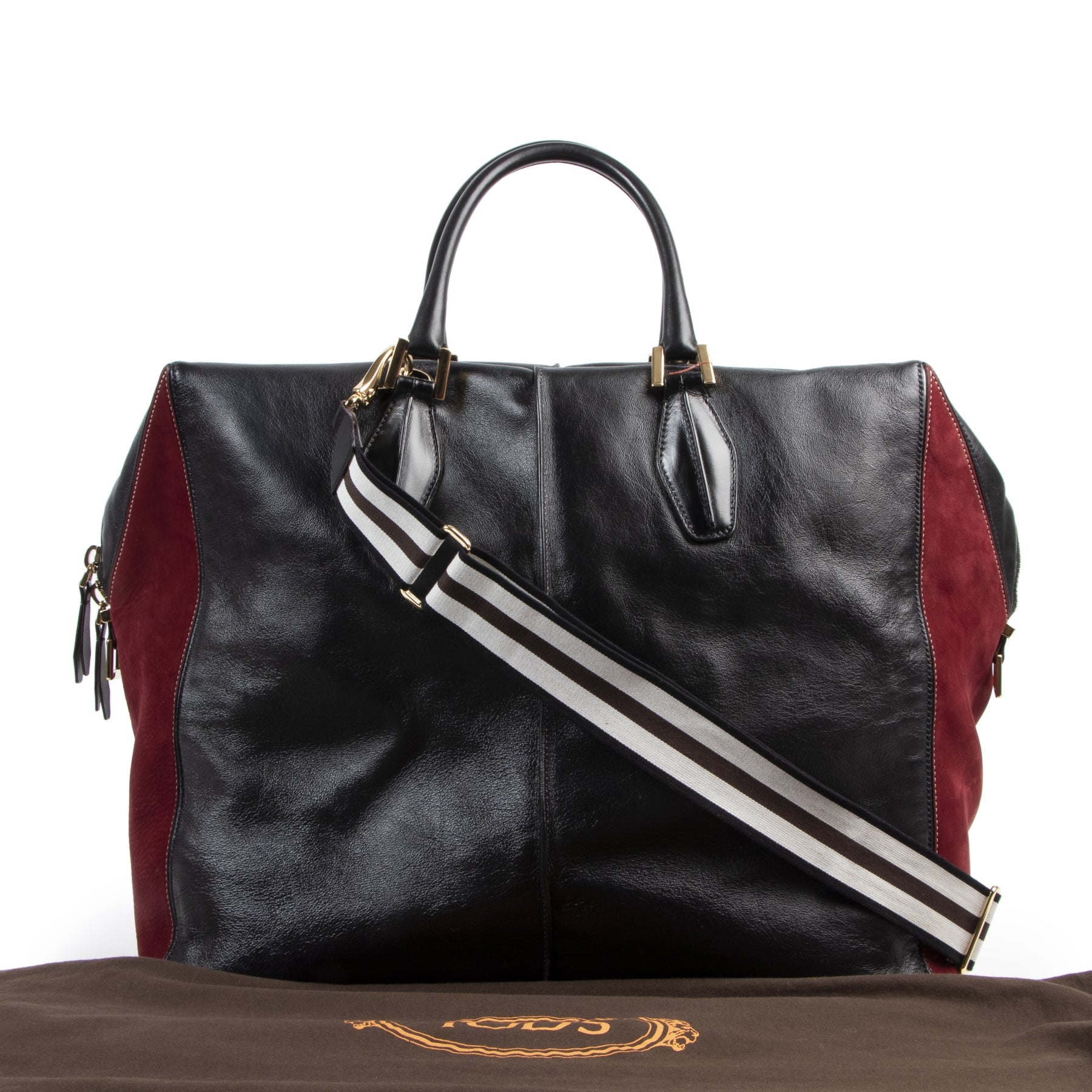 We buy and sell your authentic designer handbag and accessories for the best price Tod's Two-Tone Suede and Leather Travel Bag