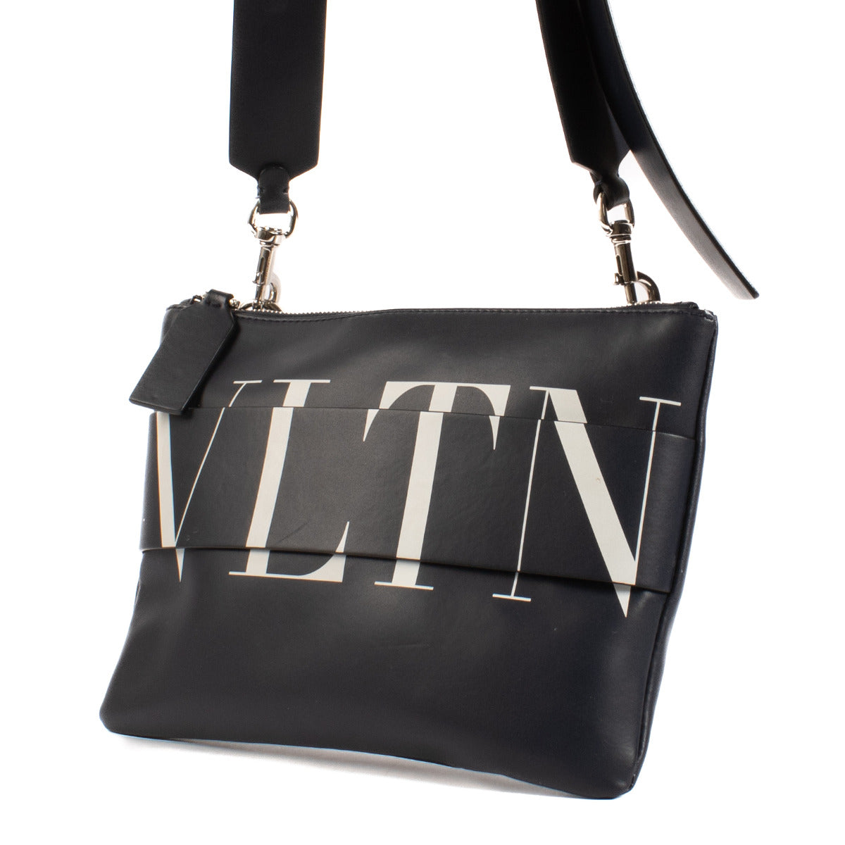 Valentino Garavani Blue VLTN Clutch Bag