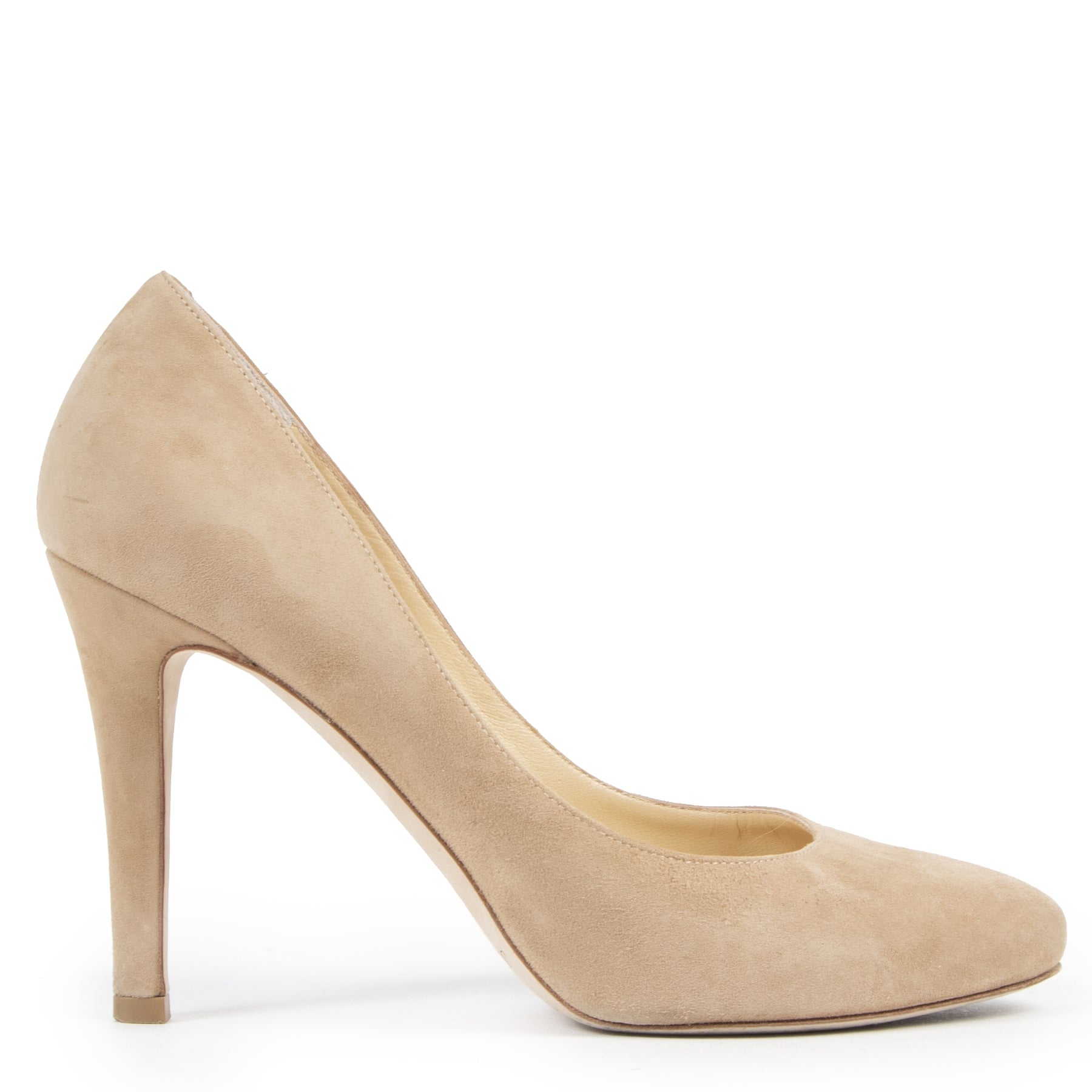 Jimmy Choo Beige Suede Heels - Size 37