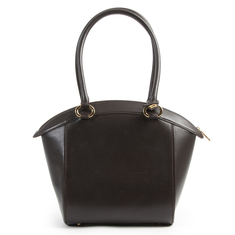 Delvaux Brown Charme Top Handle Bag for the best price at Labellov secondhand luxury