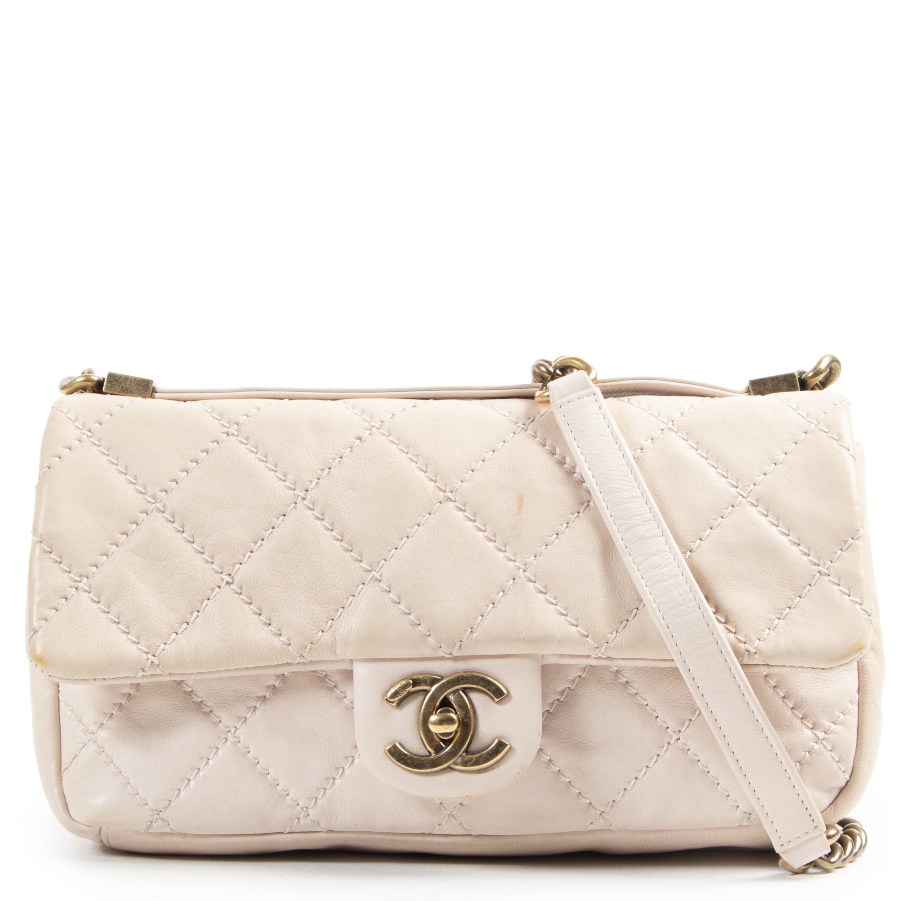 koop online Chanel Dusty Pink Crossbody Flap Bag