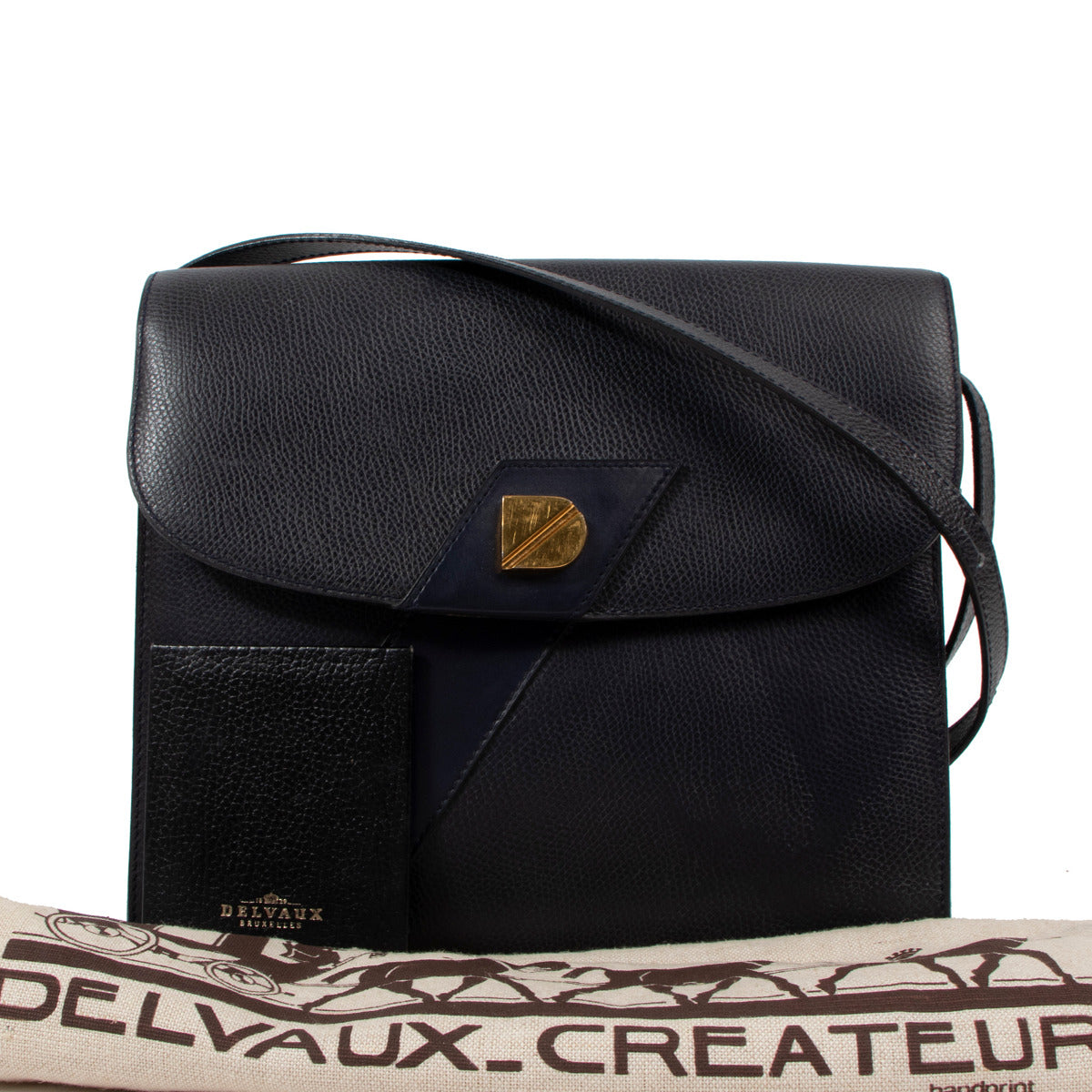 Delvaux Blauwe Vintage Crossbodytas