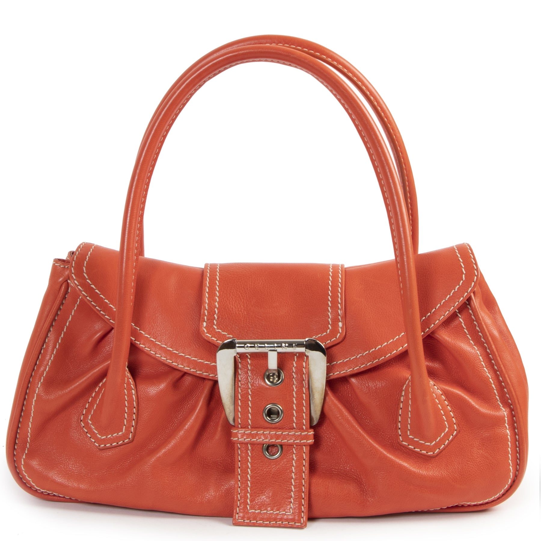 acheter en ligne seconde main Celine Orange Buckle Bag