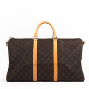 Louis Vuitton Keepall Bandoulière 50 Monogram Travel Bag