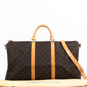 Louis Vuitton Keepall Bandoulière 50 Monogram Travel Bag